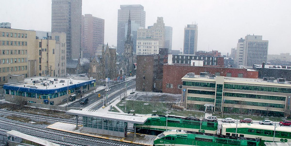 Hamilton LRT Rendering Picture Contains A Blockbuster Sign And People Hamilton LRT Rendering Picture Contains A Blockbuster Sign And People