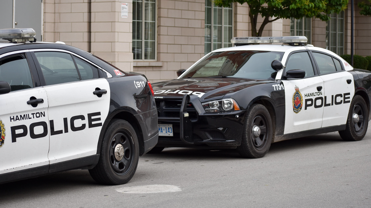 Hamilton police cars.