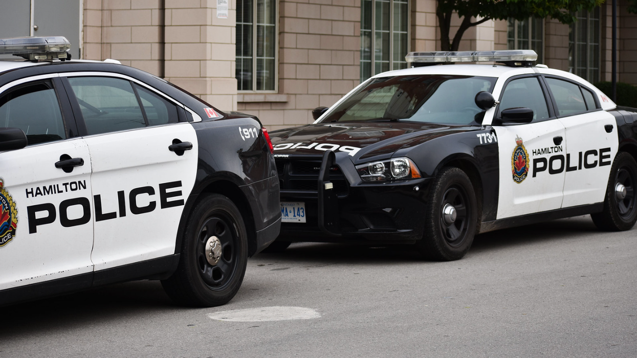 Hamilton Police Service cruisers.