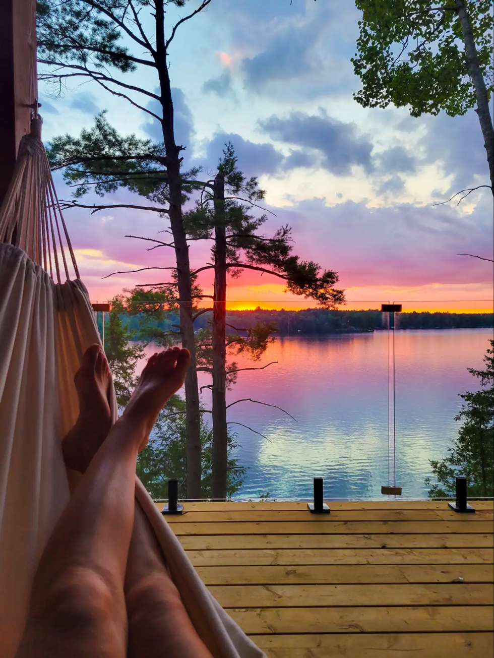 Hammock with sunset views. \u200b