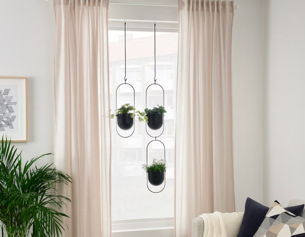 Hanging planters from IKEA.