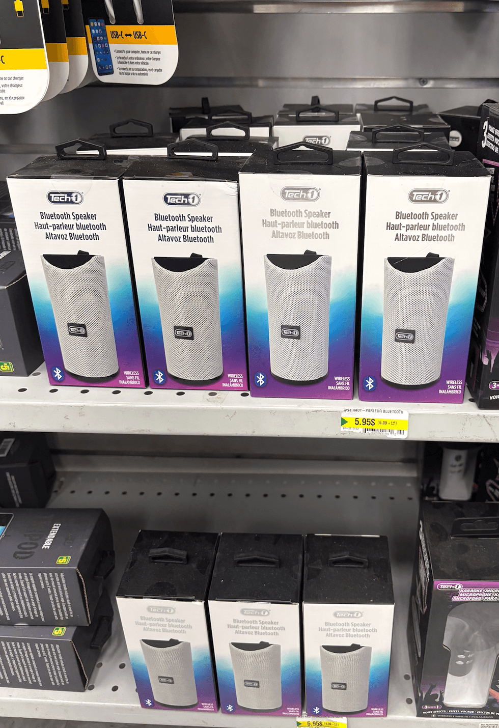 Haut-parleur bluetooth sur les tablettes du Dollarama.