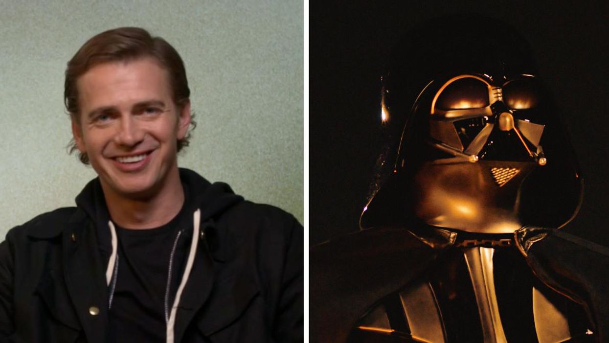 Hayden Christensen. Right: Darth Vader in 'Star Wars: Obi-Wan Kenobi.'