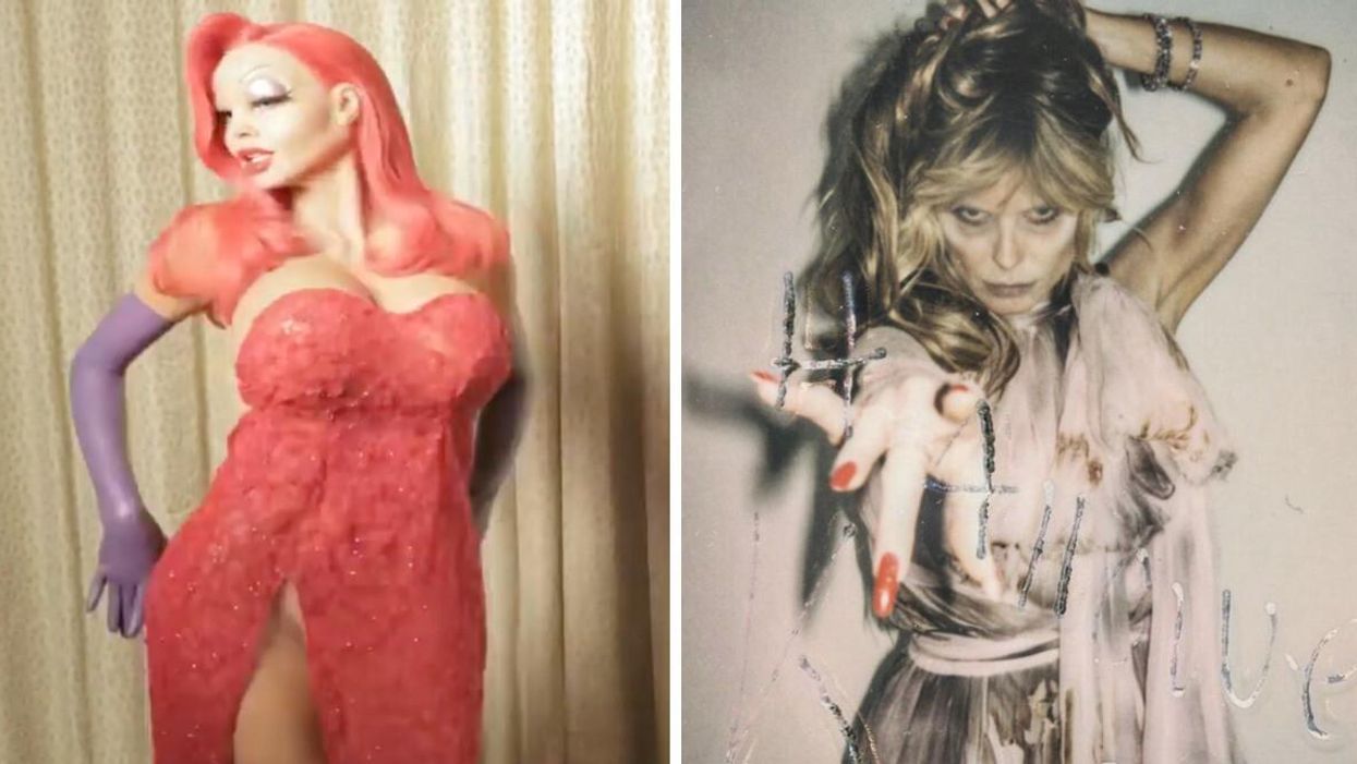 Heidi Klum in Halloween costumes.