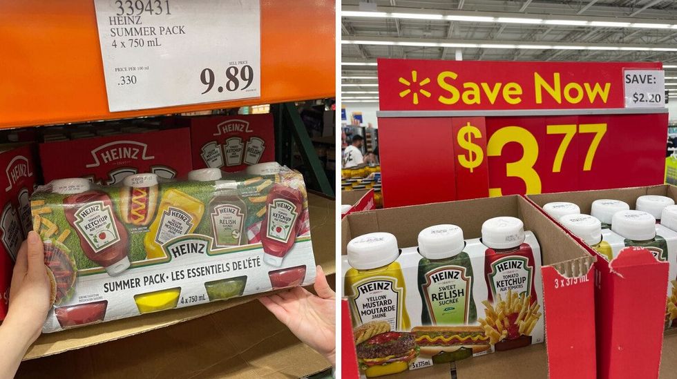 Heinz ketchup mustard and relish packs.