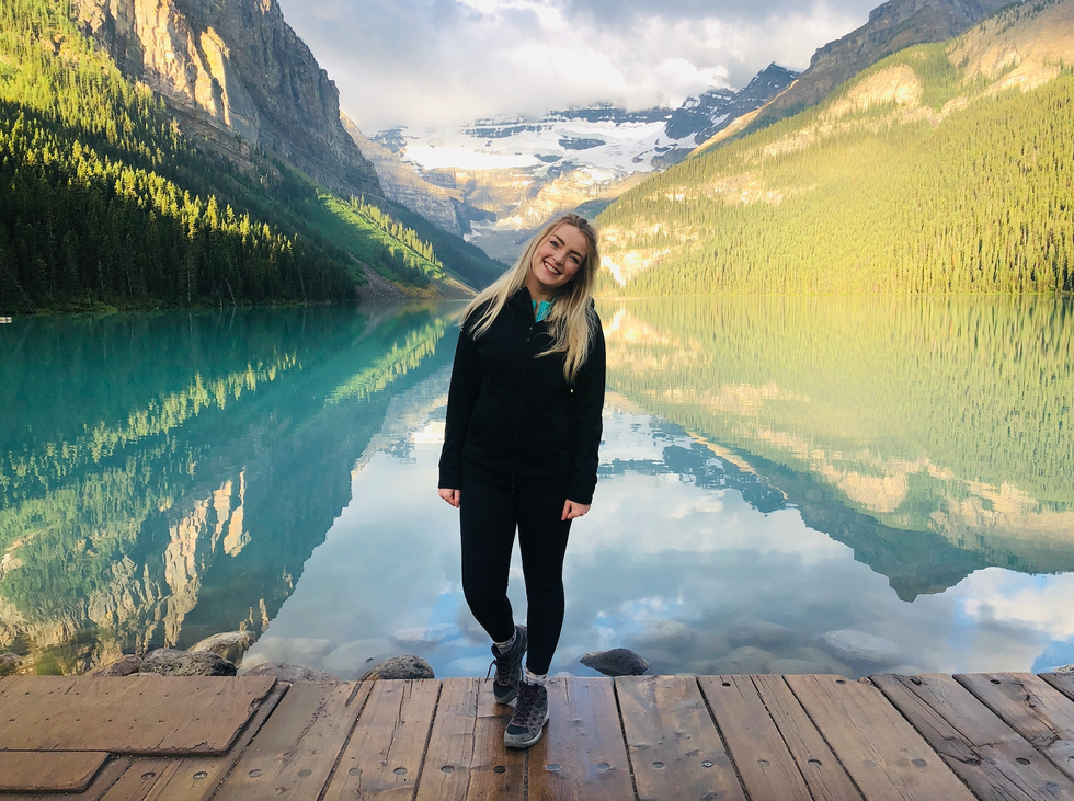 Helena at Lake Louise.