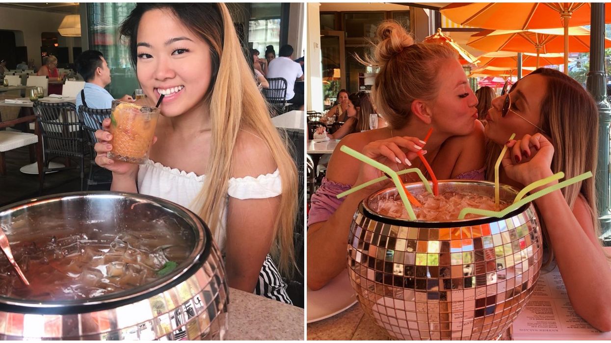 Hexx Kitchen + Bar In Las Vegas Lets You Sip Boozy Punch Out Of A Giant Disco Ball