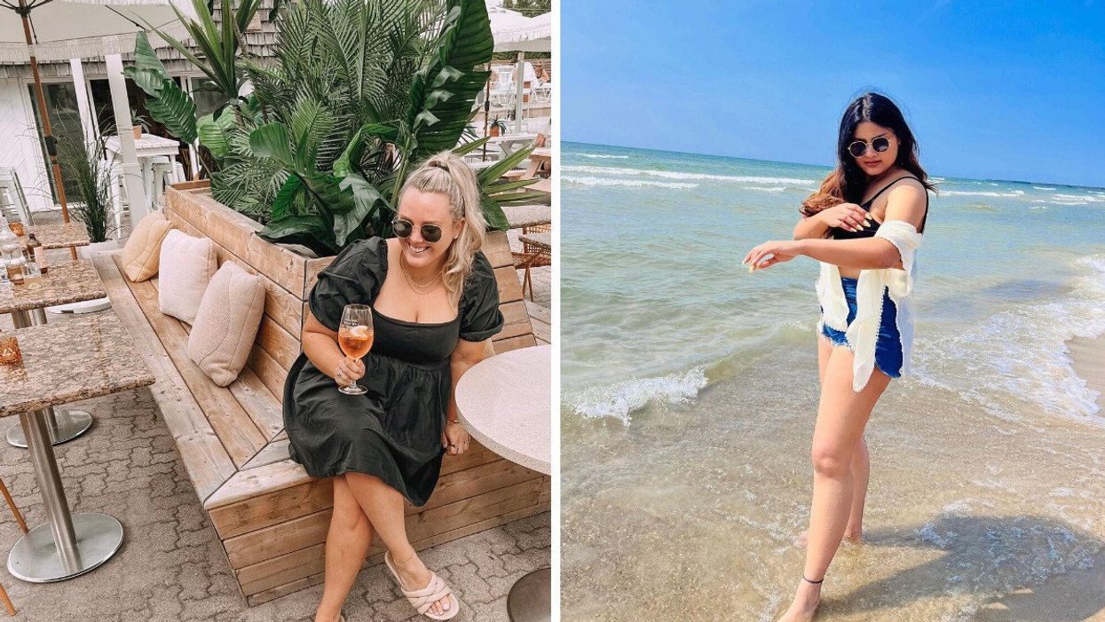 Heydays Restaurant in Sauble Beach. Right: Sauble Beach, Ontario.