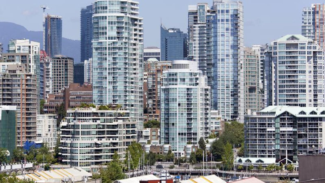High-rise buildings in downtown Vancouver.