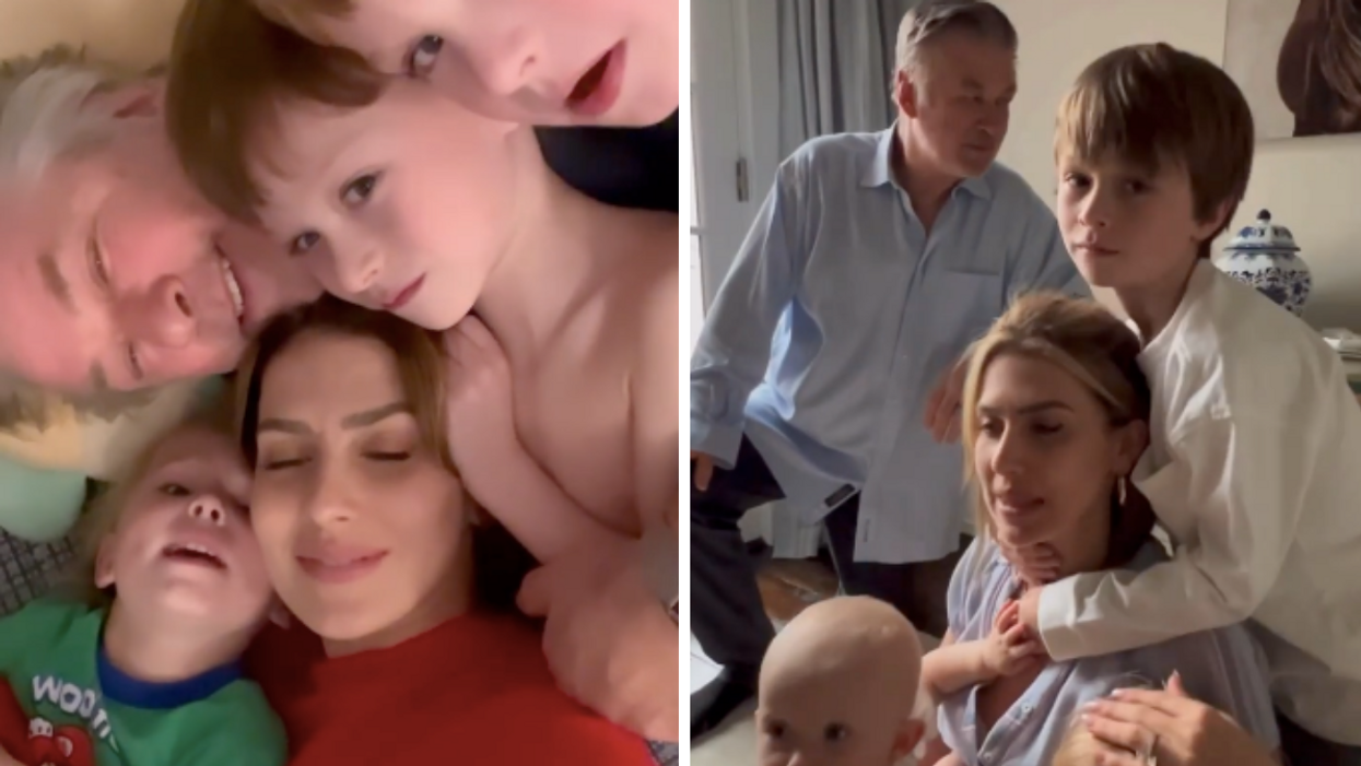 Hilaria Baldwin, Alec Baldwin and their children.