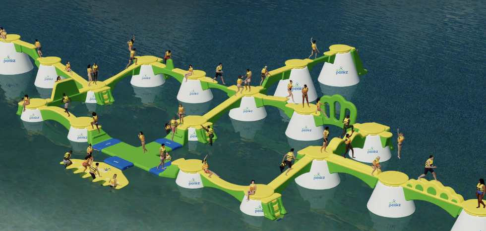 Himalaya, la plus grosse structure de la gamme Wibit Peakz jamais install\u00e9e en Am\u00e9rique du Nord. 