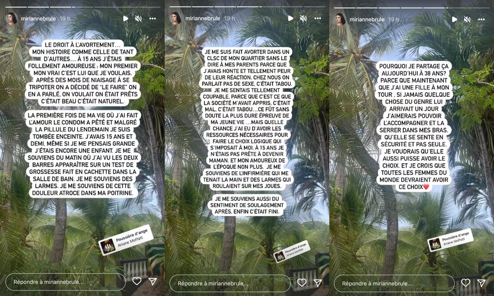 Histoire d'avortement de Mirianne Br\u00fbl\u00e9.