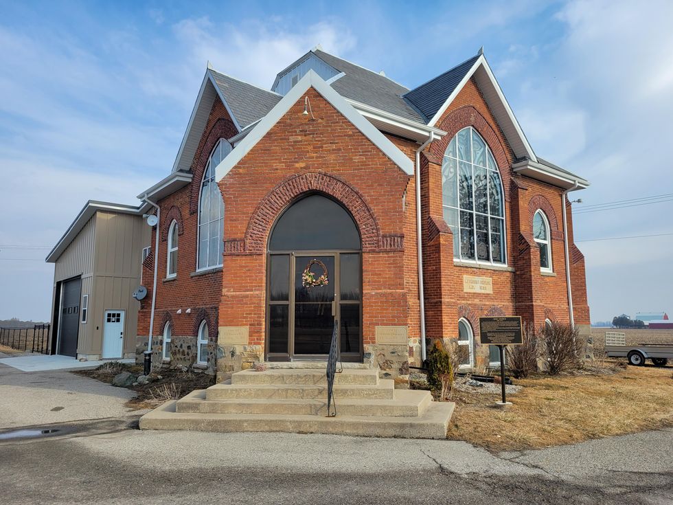 Historic church converted into mansion home in Ontario.