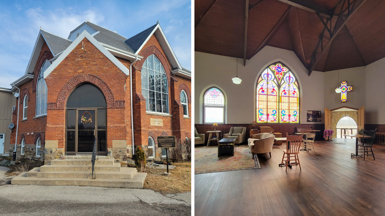 Historic church converted into massive home for sale in Ontario.