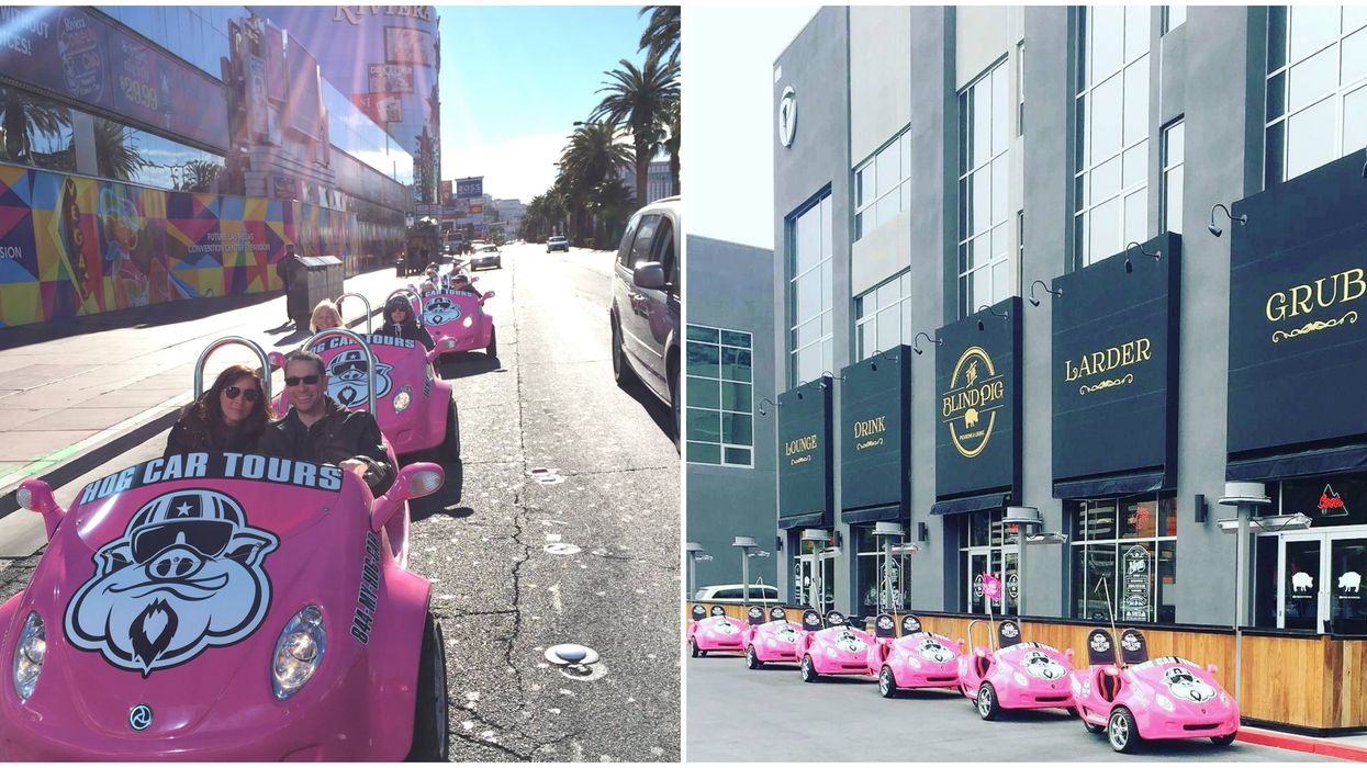 Hog Car Tours In Las Vegas Lets You Cruise The Strip In Tiny Pink Cars