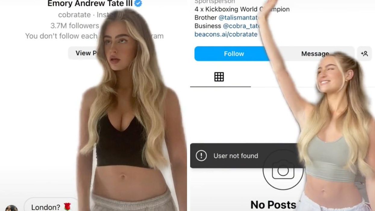 Holly Jai shared Andrew Tate's DM on TikTok.