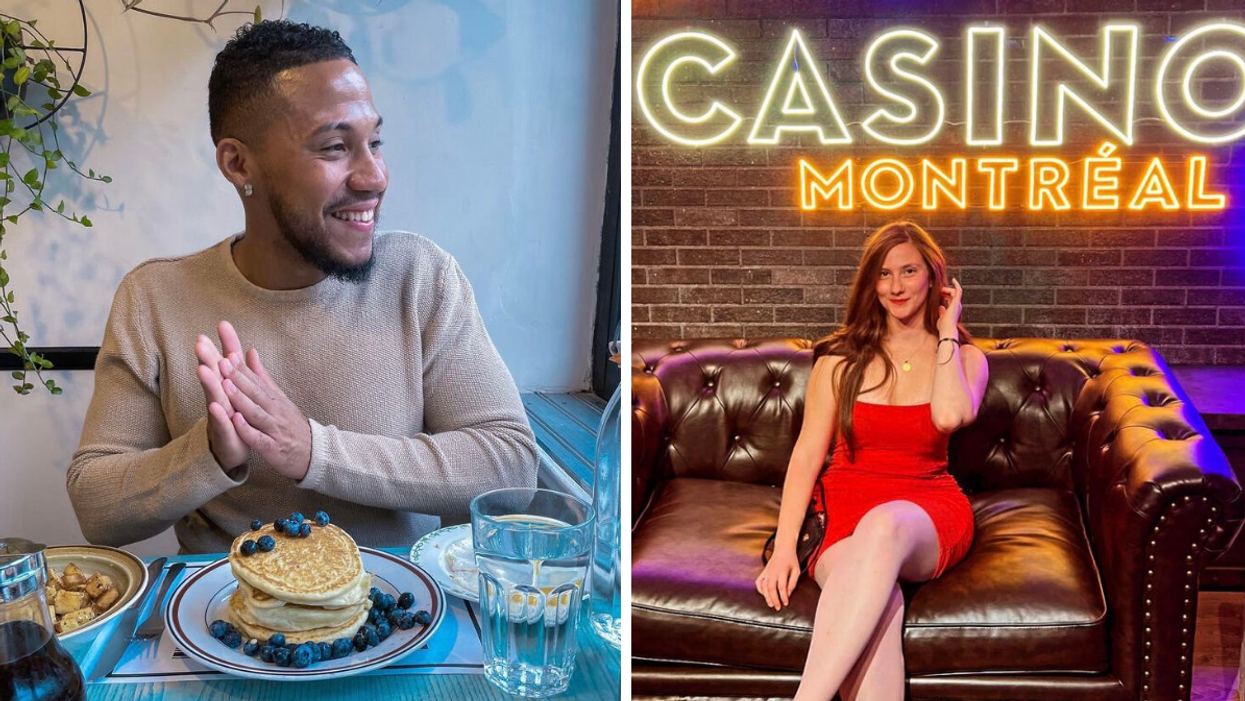 Homme au restaurant Millmans. Droite : Femme au Casino de Montréal.