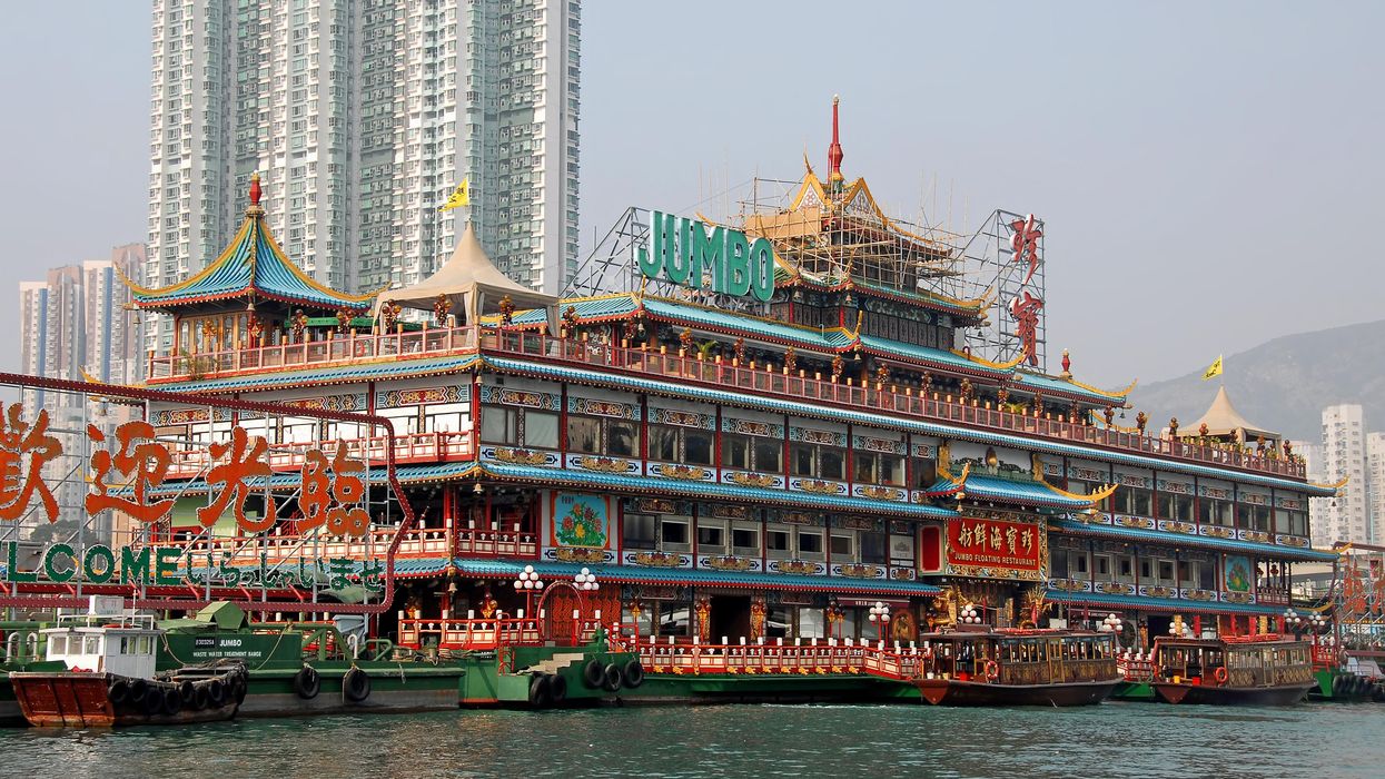 Hong Kong's Jumbo floating restaurant.