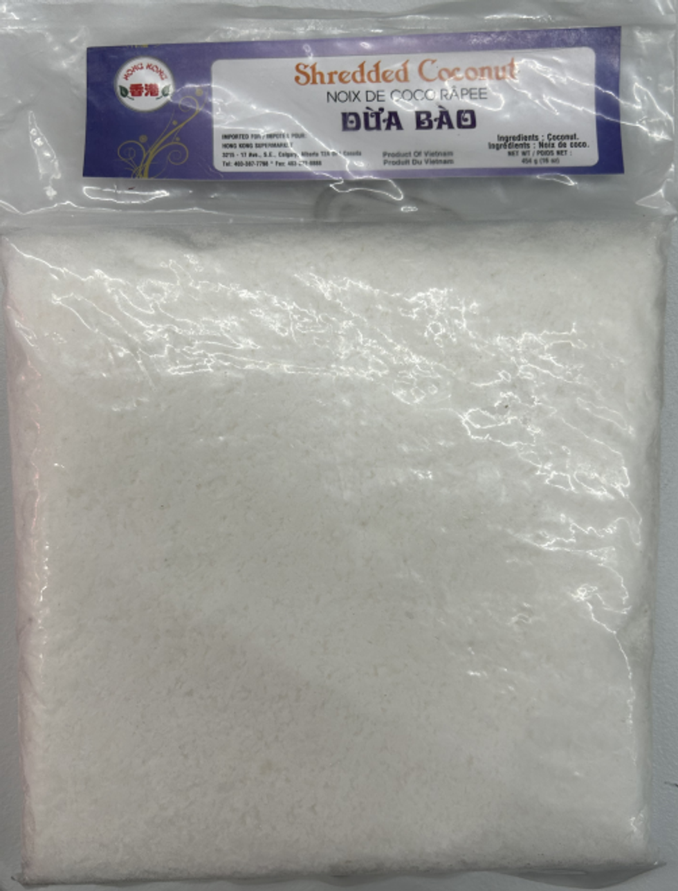 Hong Kong Shredded Coconut, 454 g.