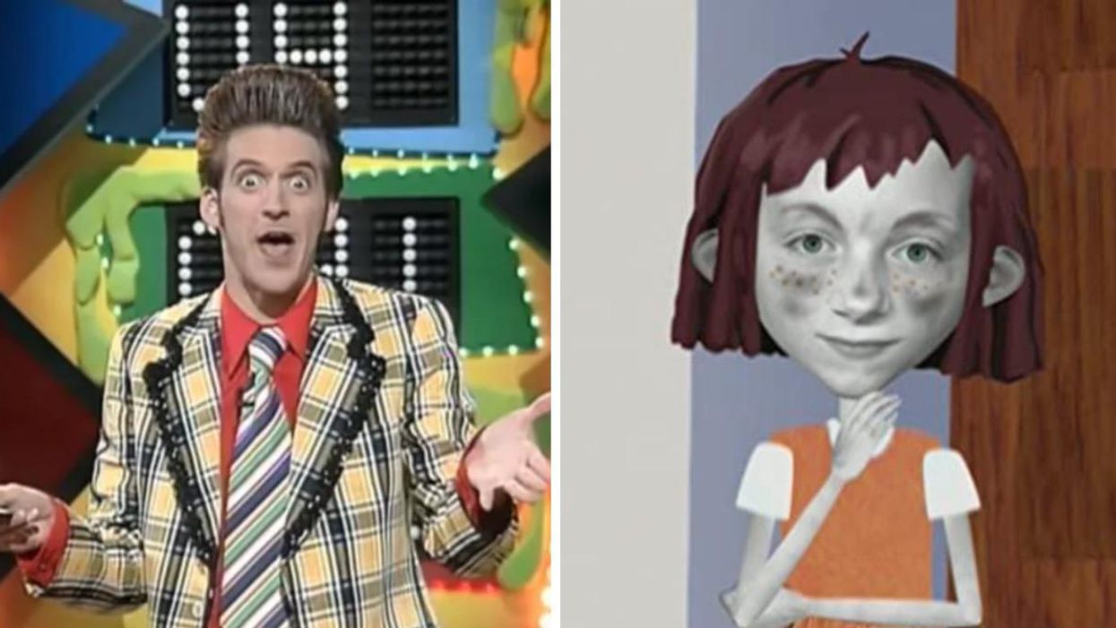 Host of Uh-Oh 'Wink Yahoo.' Right: Angela Anaconda.