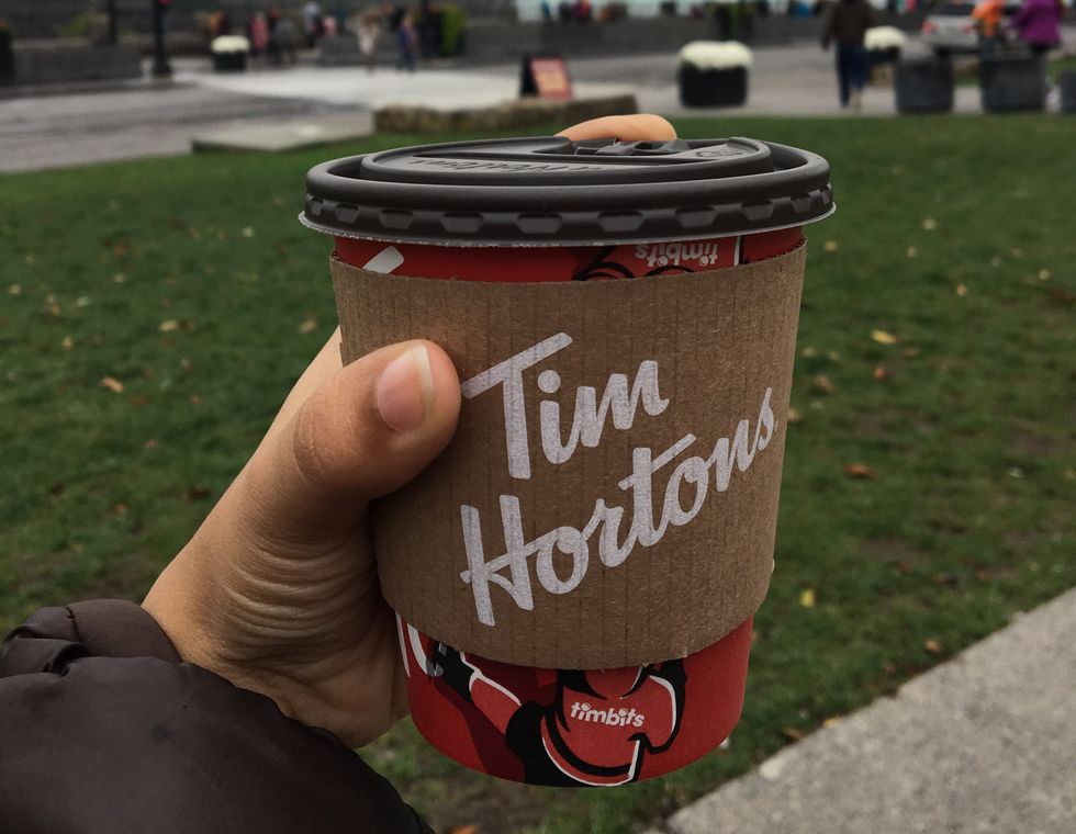 Hot chocolate from Tim Hortons.