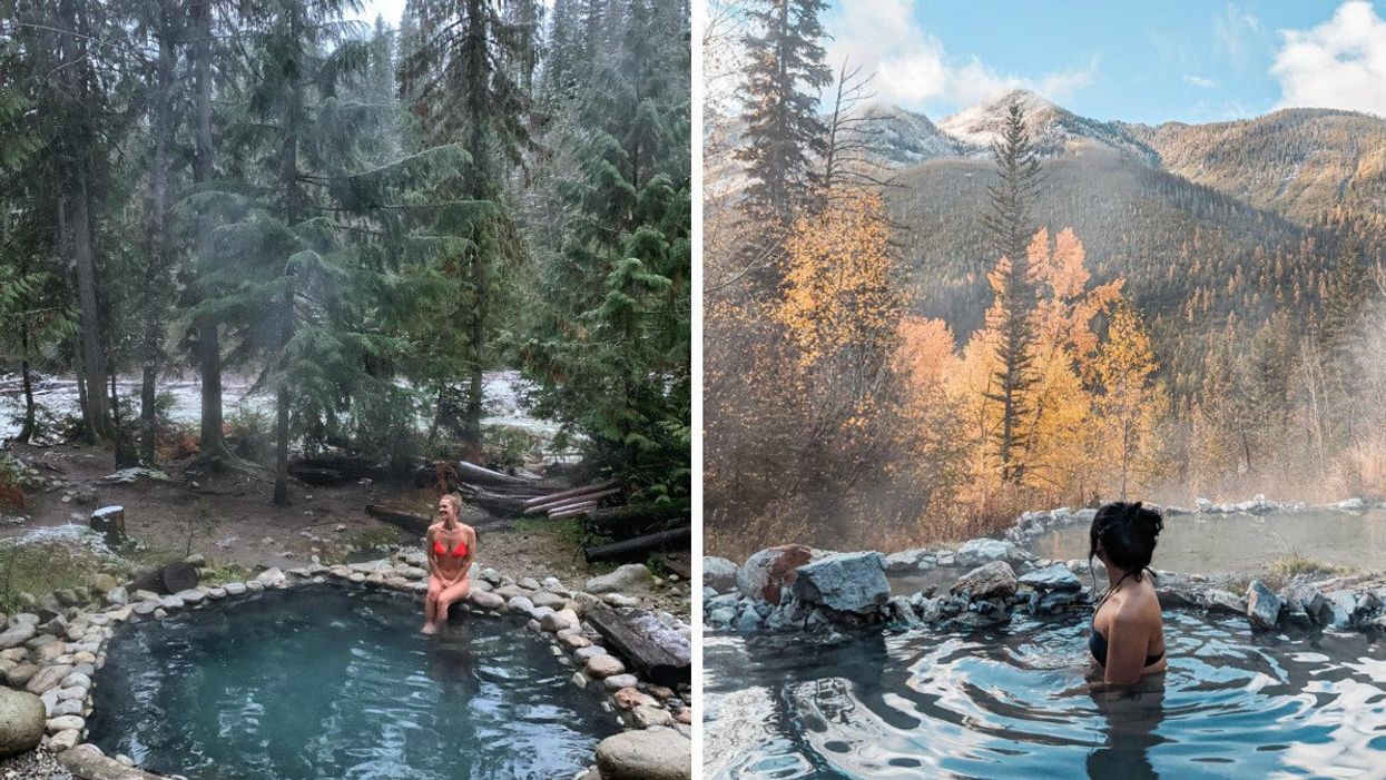 Hot springs in B.C. Right: B.C. hot springs.