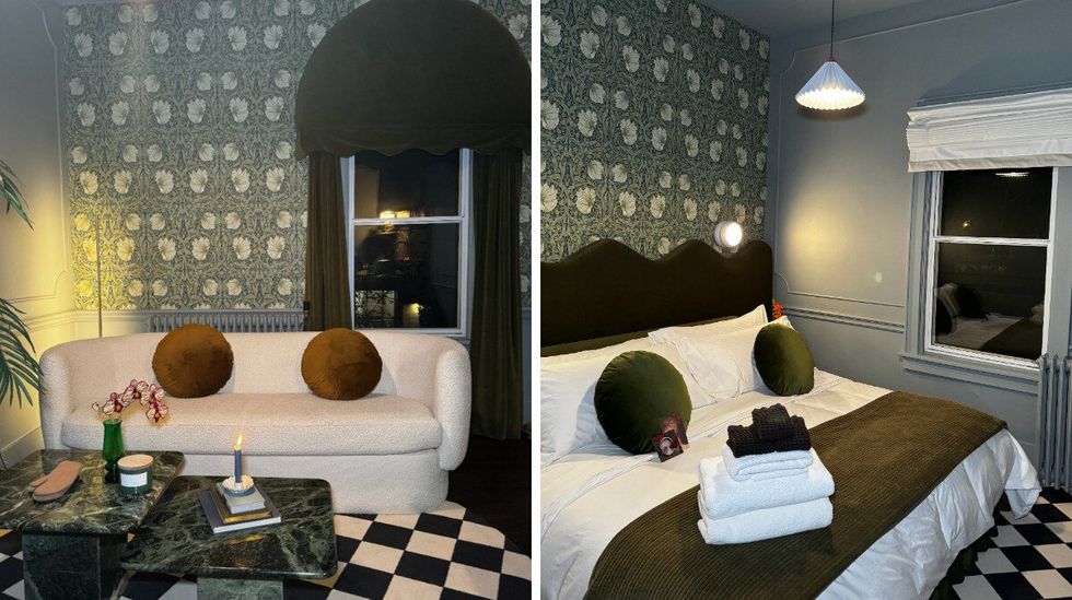 Hotel Julie living room and bedroom.