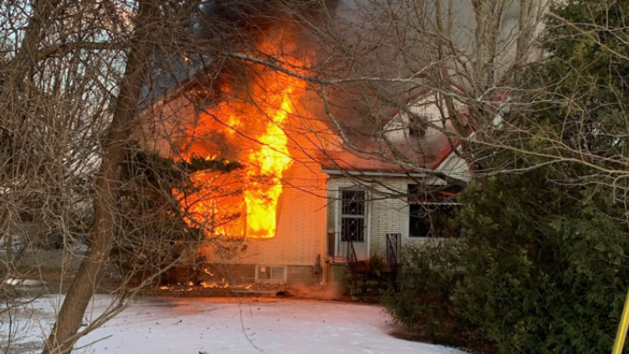 House fire in Norkfolk Country, ON.