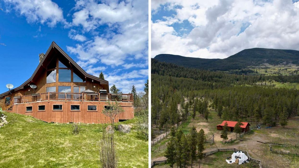 House for sale in B.C. Right: The property of the house for sale.