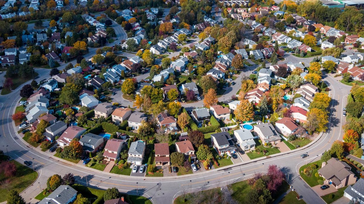Houses in a Montreal neighbourhood.
