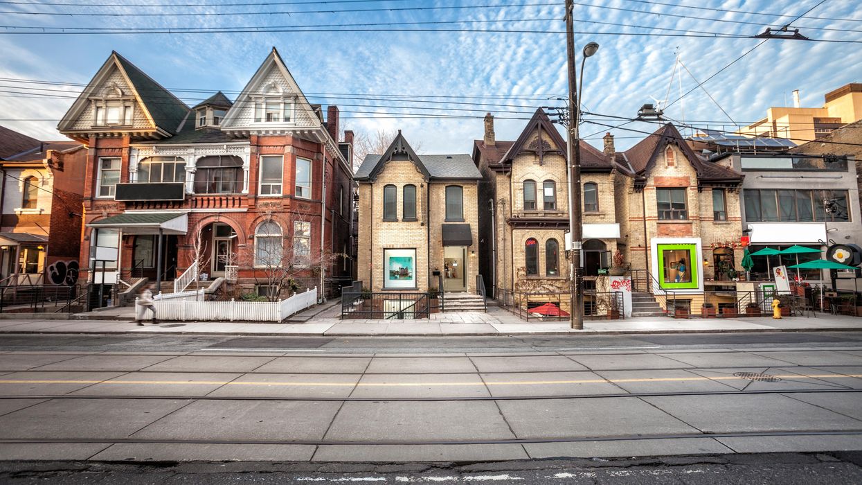 Houses in Chinatown in Toronto.