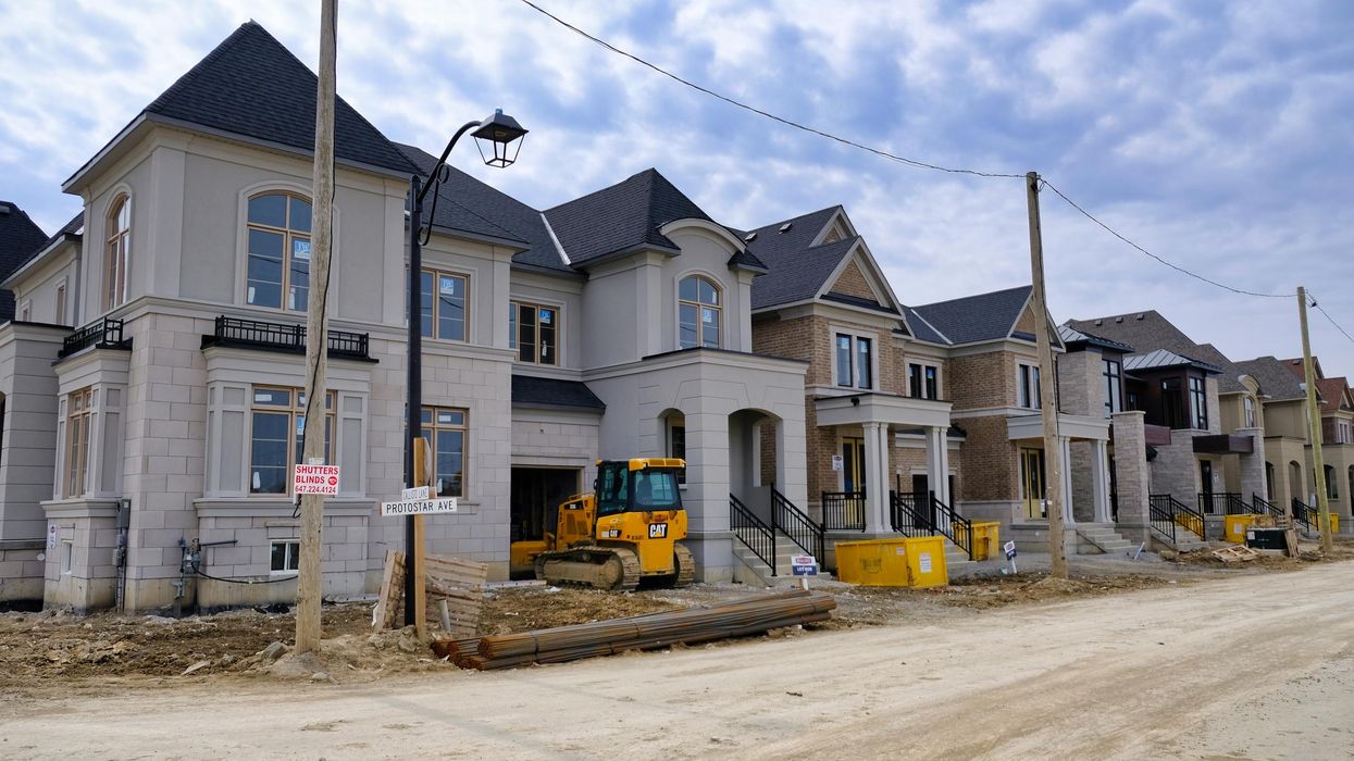Houses under construction.