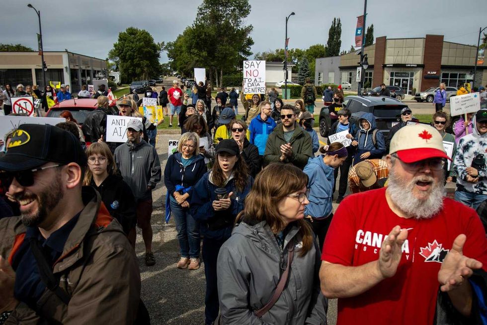Hundreds protest Meta's data centre in Alberta