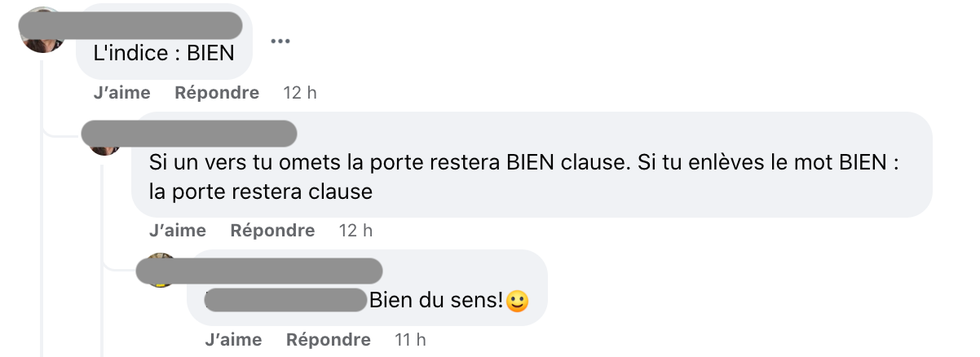 Hypoth\u00e8ses sur le code de la porte secr\u00e8te.