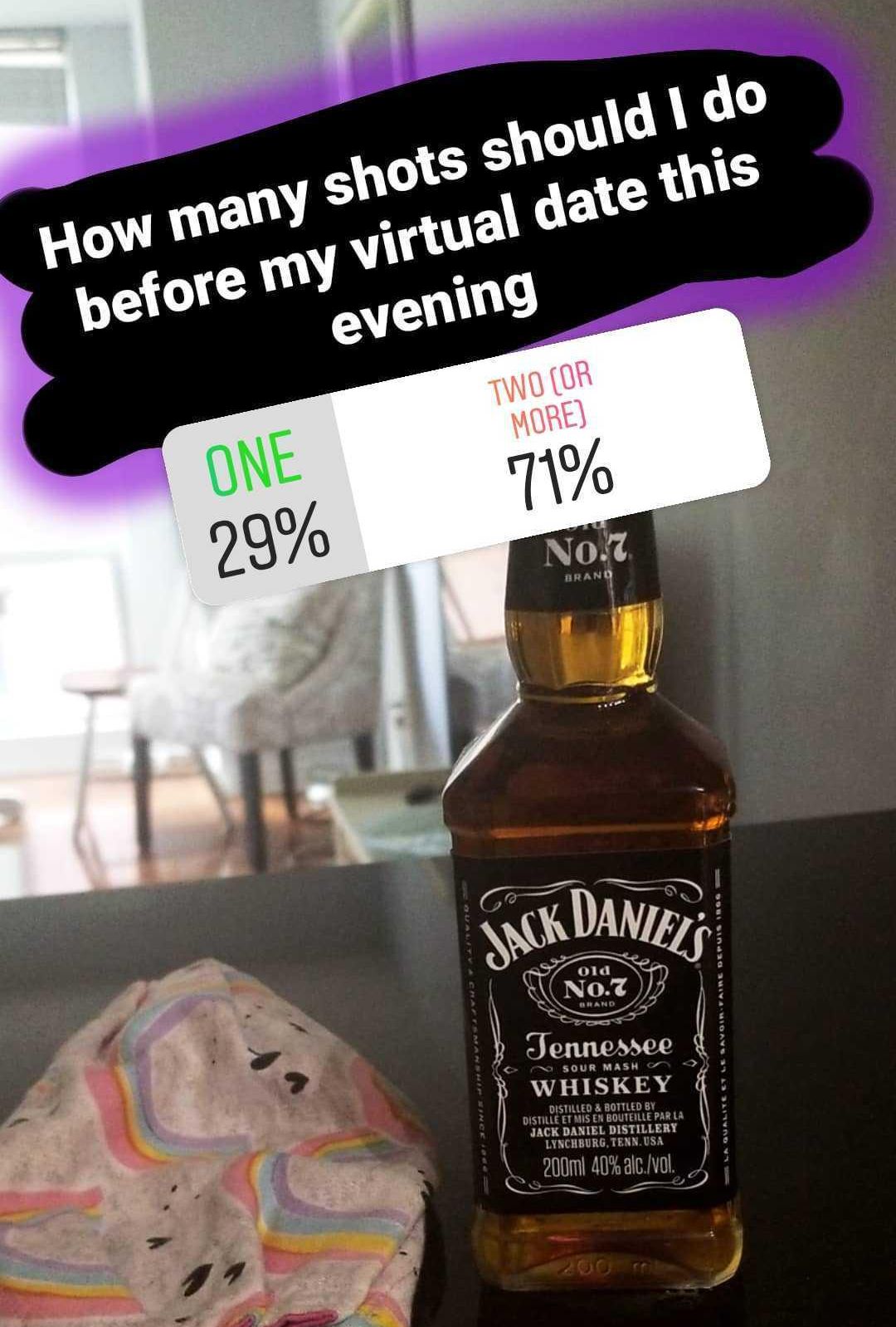 I took a poll on my Instagram story before my virtual date.