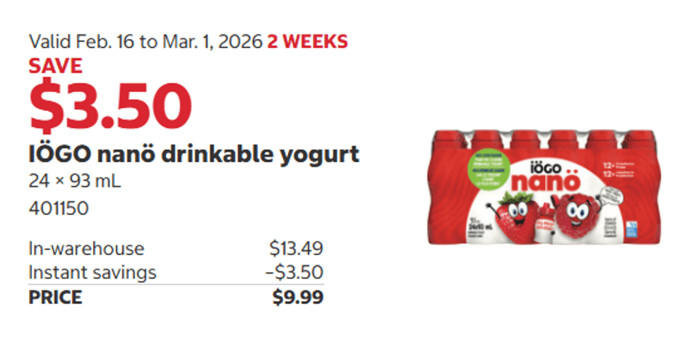 I\u00d6GO nan\u00f6 drinkable yogurt
