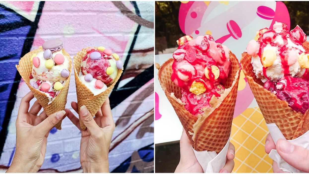 Ice Cream Cones In Toronto Topped With Mini Macarons Are Too Cute To Eat