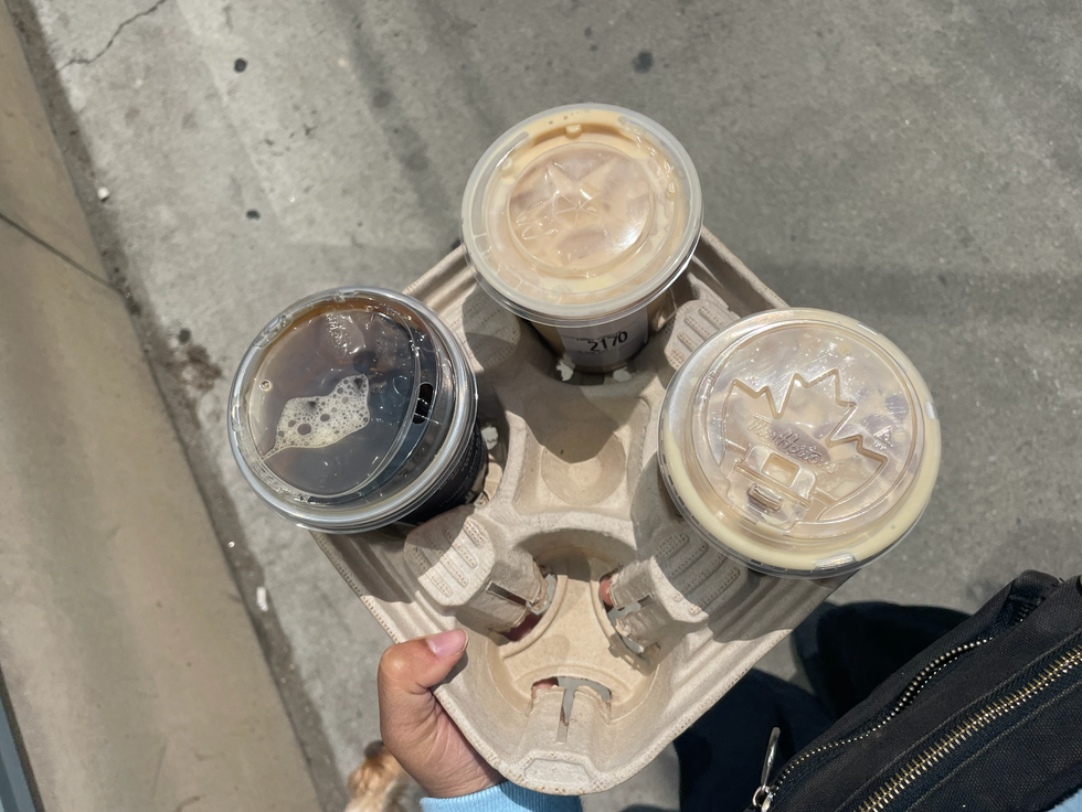 Iced coffee from fast food restaurants in Canada.