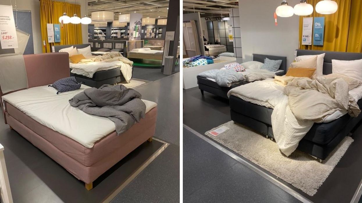 IKEA Customers Slept Over In The Store's Beds During A Danish Snowstorm & Lived The Dream