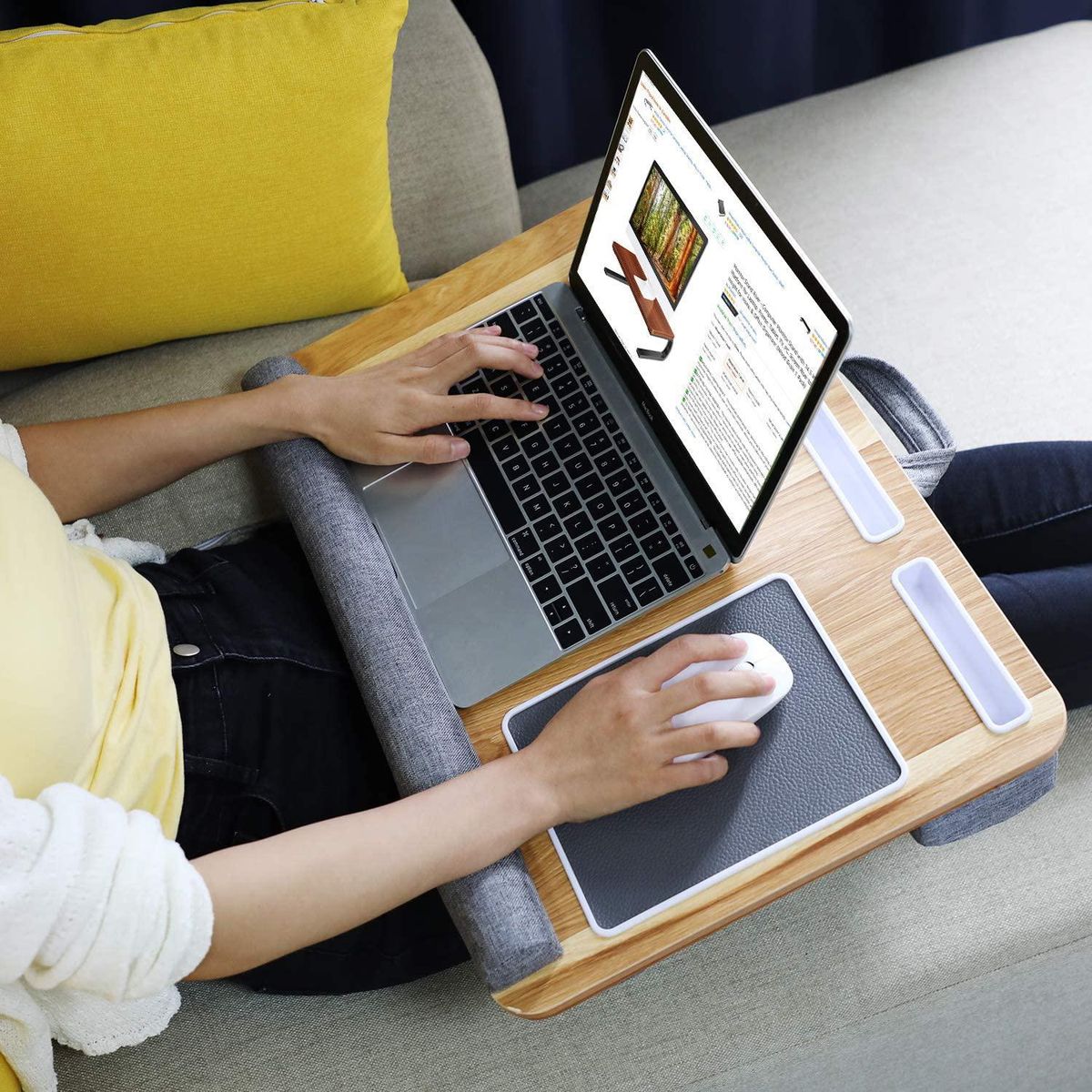 Lap Desk With BuiltIn Mouse & Wrist Pad Narcity