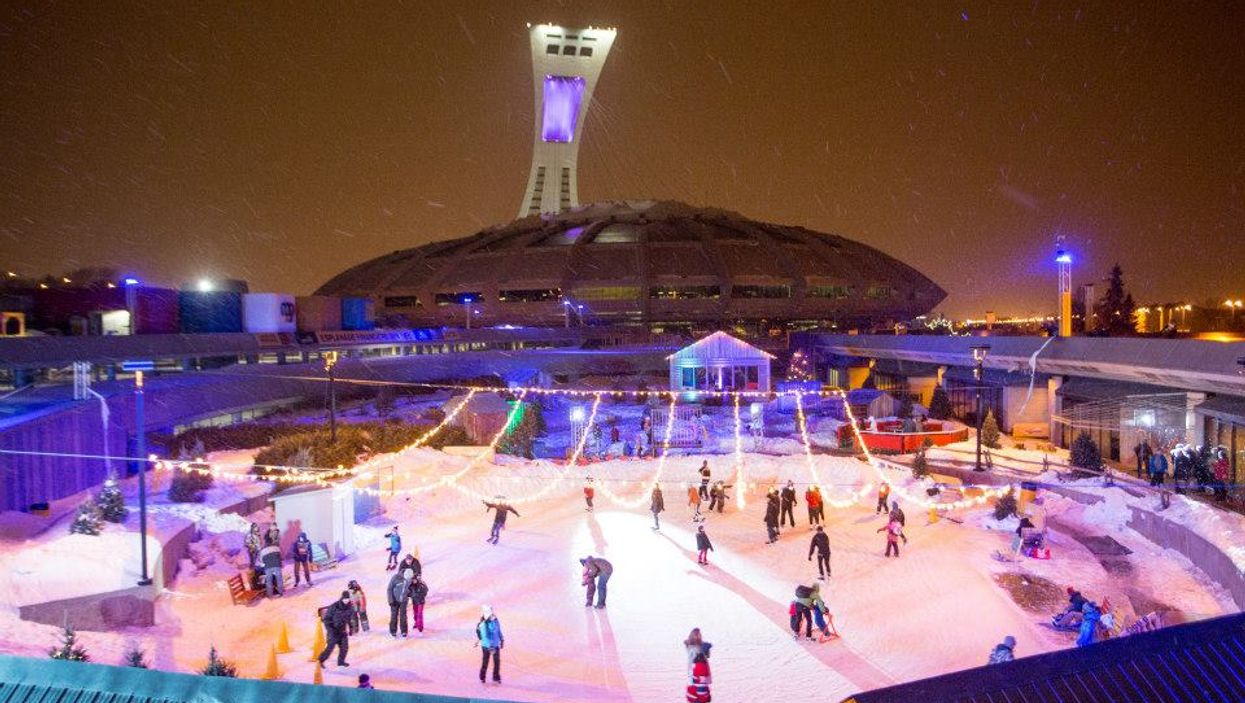 Une patinoire extérieure géante sera installée au Stade olympique cet hiver Narcity Une patinoire extérieure géante sera installée au Stade olympique cet hiver Narcity