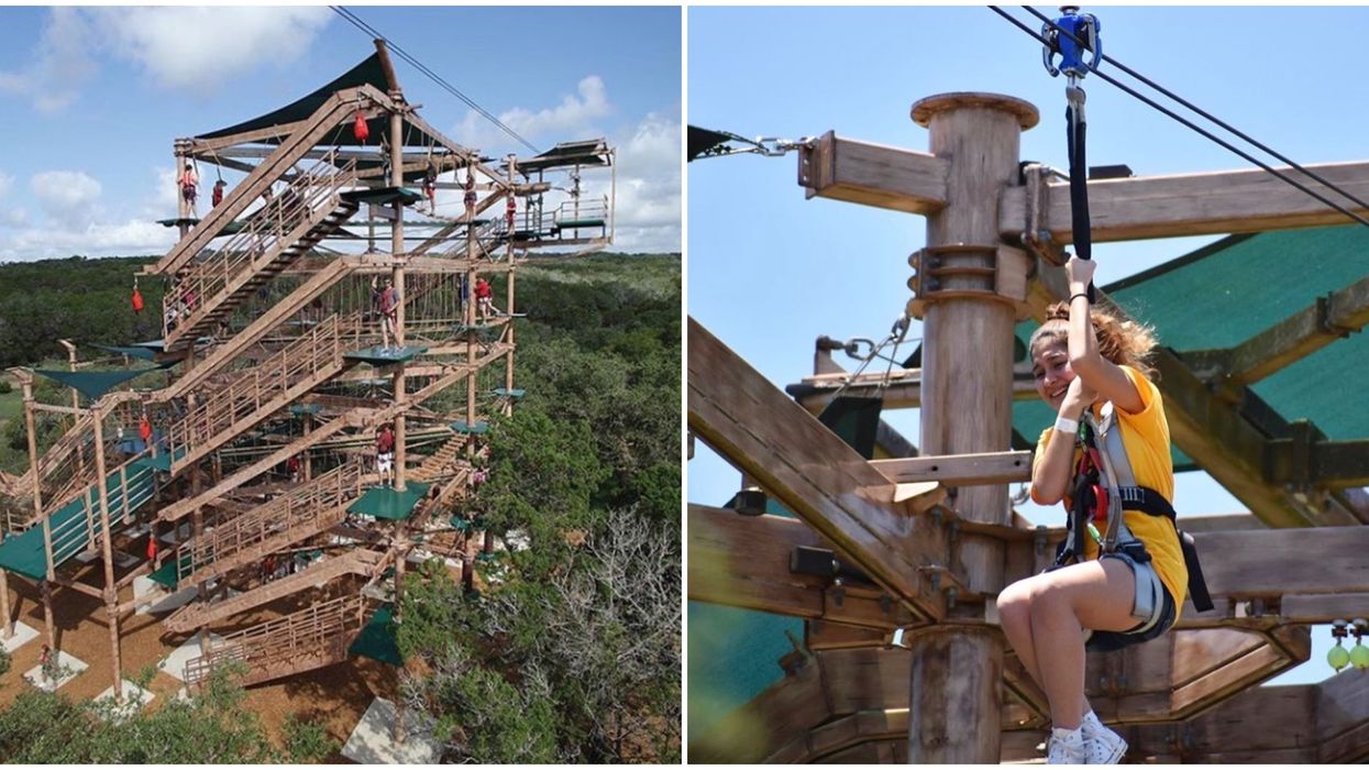 San Antonio's Treetop Zipline Adventure Park Is Over 50 Feet In The Air