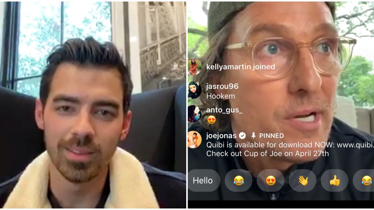 Matthew Mcconaughey And Joe Jonas Went Live On Instagram Together Today Narcity Matthew Mcconaughey And Joe Jonas Went Live On Instagram Together Today Narcity