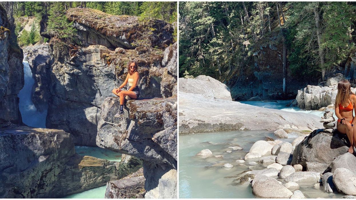 There's a Secret Turquoise River Oasis In BC & It's Only A 1.5-km Hike To Get There