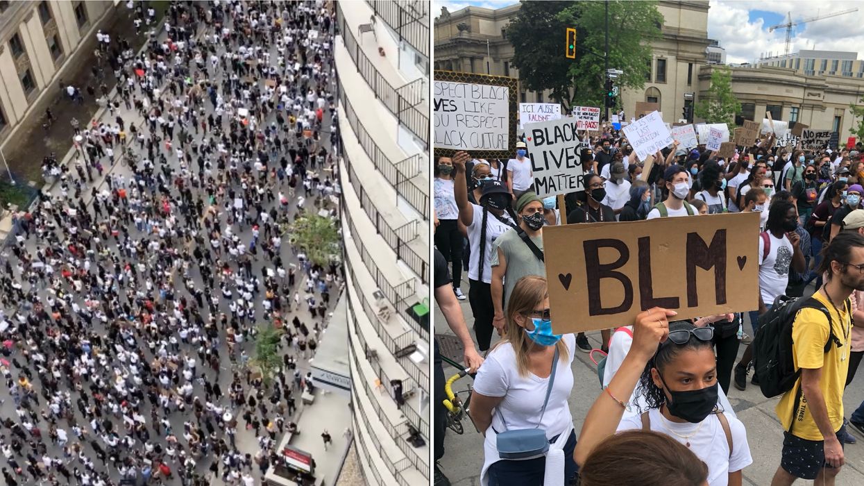 6 photos et vidéos de la foule monstre à la manifestation contre le racisme de Montréal