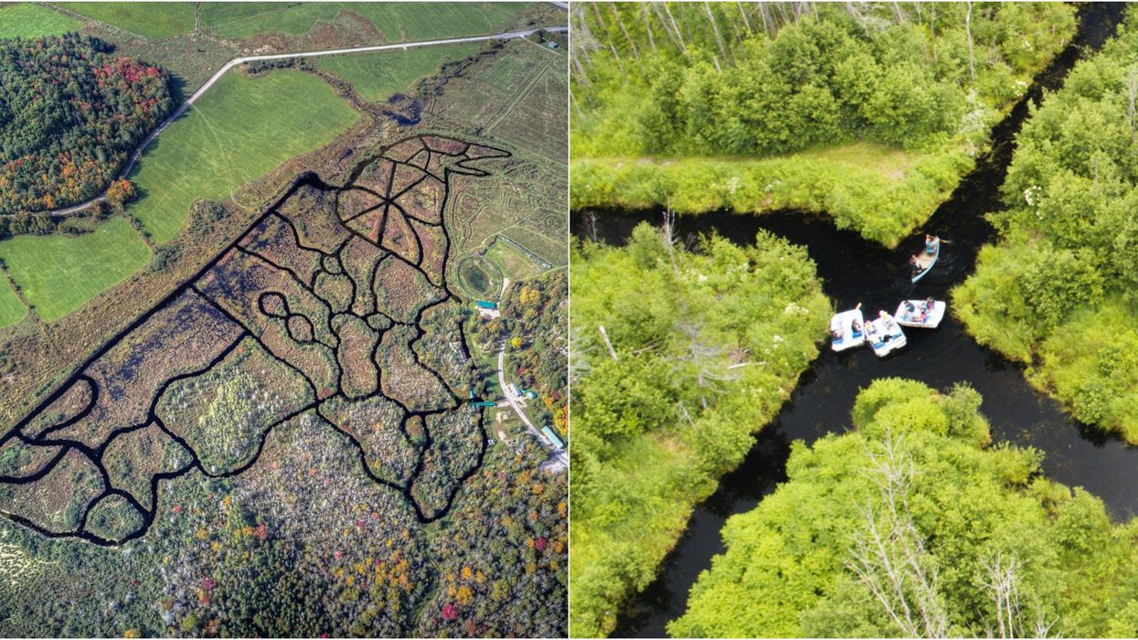 Tu peux parcourir un labyrinthe de 6 km sur l'eau à 2 heures de Montréal