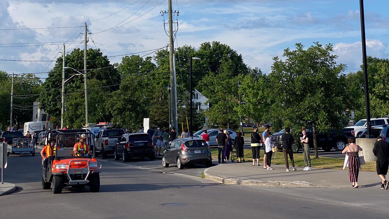 The Lineup For Kingston's COVID-19 Testing Centre Was Enormous On Friday (PHOTOS)
