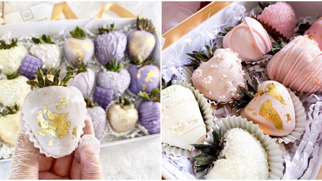 Calgary's Pastel Chocolate Strawberries Will Make Your Next Picnic So Adorable