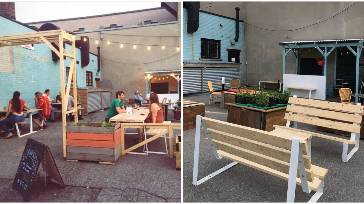 Ce bar de Montréal transforme son stationnement en adorable terrasse