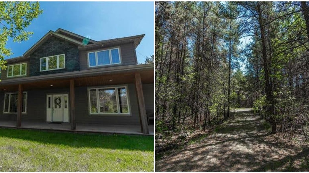 This Manitoba Mini-Mansion Is Hidden In A Forest & Has Its Own Private Trail
